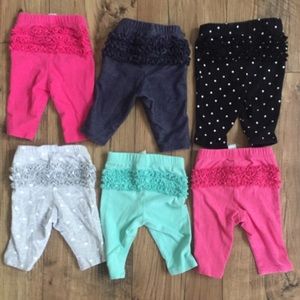 🌻Baby girl ruffle butt pants bundle: 0-3 months🌻